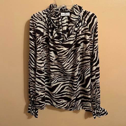 Tuckernuck  Chloe Kristyn Black Zebra Zoe Blouse