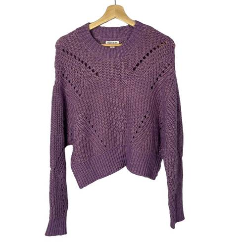 Elizabeth and James  Purple Shimmer Crewneck Sweater XS