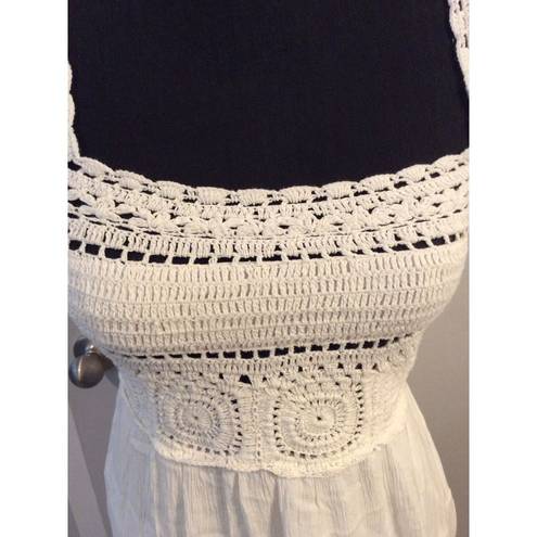 Jessica Simpson New NWT Small S crochet square neck white dress western cowgirl 