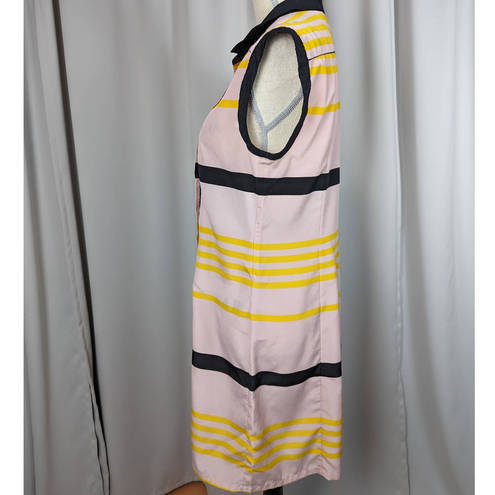 Jason Wu  for Target Sleeveless Striped Pleated Dress Pink Black Medium