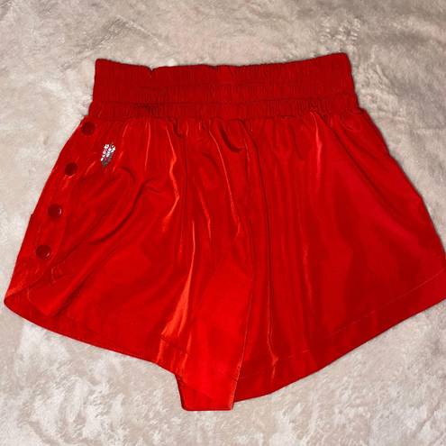 Free People Movement Red Athletic Shorts