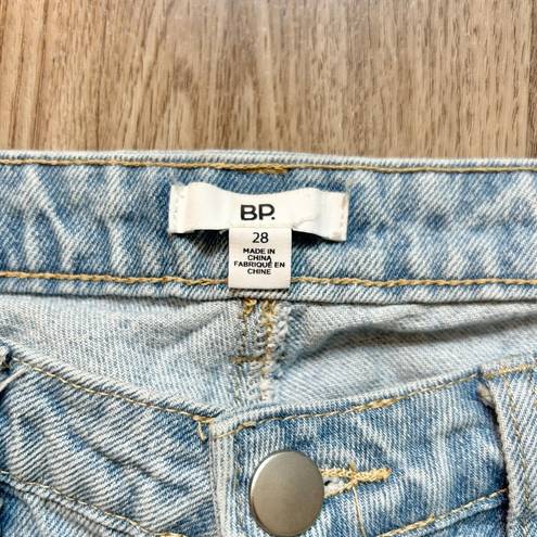 BP  High Rise Mom Jean Light Wash Button Fly Size 28