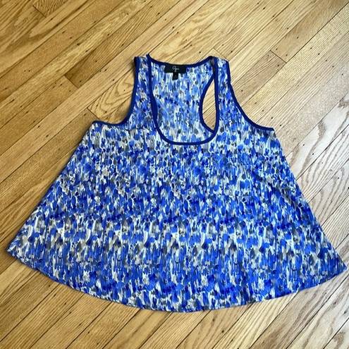 AQUA  tank top blue water color print racer back woman’s  size small