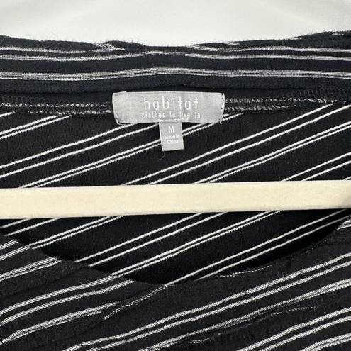 Habitat  Clothes To Live In Black Striped Blouse Size‎ Medium