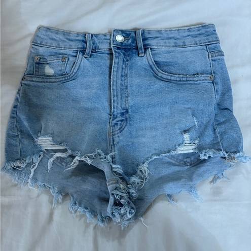 ZARA high waisted denim shorts