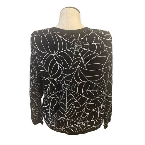 Grayson Threads Grayson/Threads sweatshirt Spider Web Superwoman Black White pullover Plus XXL