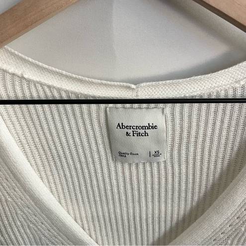 Abercrombie & Fitch  White Pointelle Cardigan Sweater