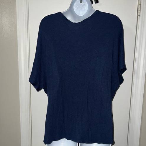 Brenda’s  Blue Knotted Button Down Shirt Women Size Small