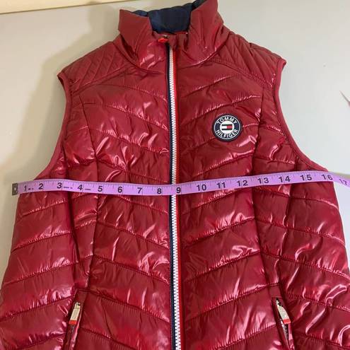 Tommy Hilfiger Women's  Quilted Pattern Sport Puffer Vest Deep Red Frost Size S/P