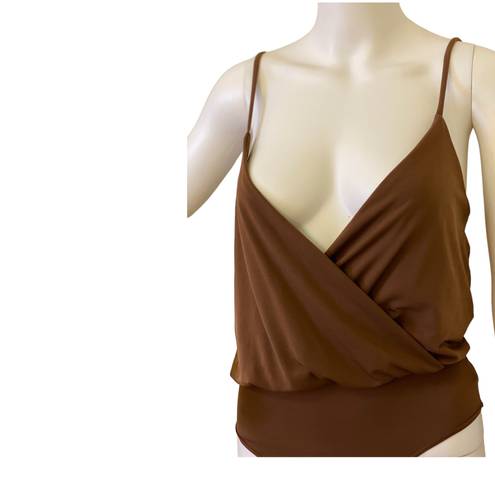 Wearever Brown Low Cut Bodysuit