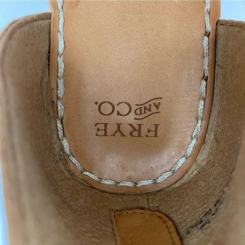 Frye  Leather/Cork Wedge Sandals Color Tan/ Brown SZ 6. NWOT