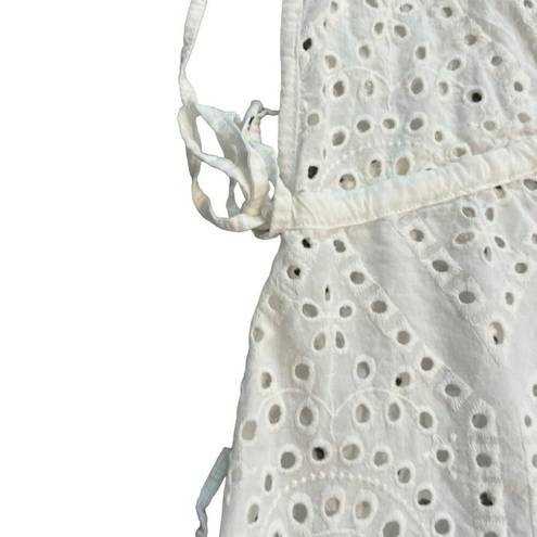 Maaji  Beach Swimsuit Cover Up Eyelet Mini Dress White Size Large Dreamy Boho