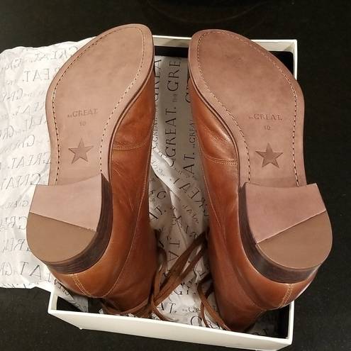 The Great 💕💕 The Cap Toe Boxcar Boot ~ Hickory Brown/Black 10 NWT