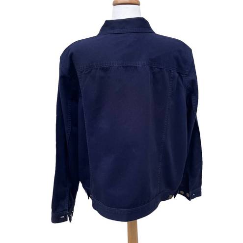 Krass&co Lauren Jeans  Ralph Lauren Jacket Navy Cotton Denim Button Down Womens 2XL