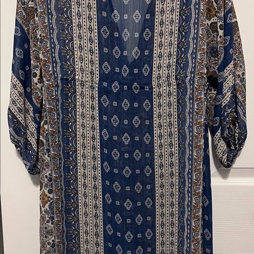 Sandy & Sid  sheer multicolored print kimono one size