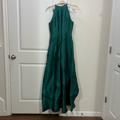 Badgley Mischka  Marine Green Stretch Mikado Gown Size 4 US $650