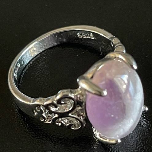 Amethyst Natural purple  S925 silver ring size 7