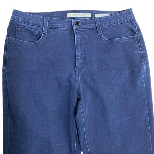 Jones New York Jeans Indigo Blue Size 12 Sutton Straight Leg Stretch Slimming