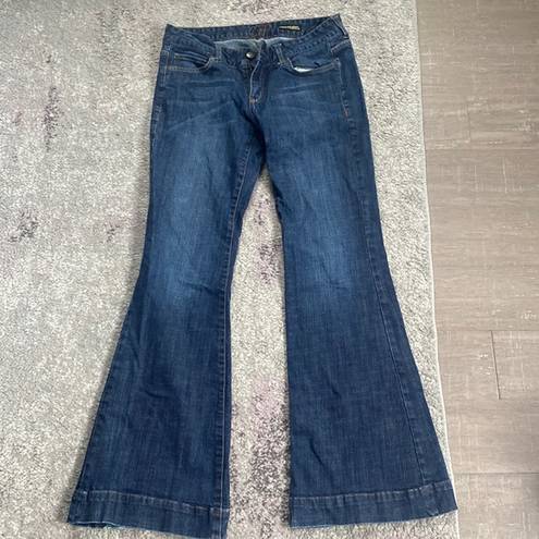 Chip & Pepper C7P Chip Pepper Women's Y2K Wide Leg Dark Wash Ultra Flare Denim Jeans Sz 9