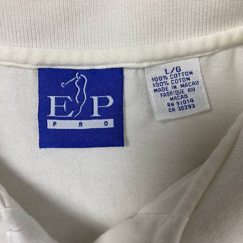 EP Pro  women L 100% cotton golf polo w/embroidered lion zebra and elephant