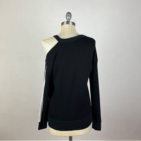 n:philanthropy  Black Cold Shoulder Sweater