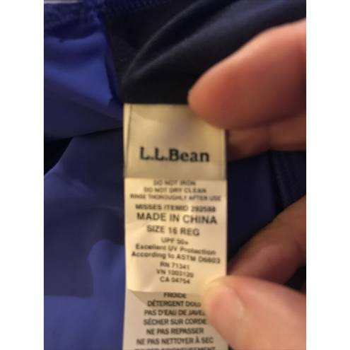 L.L.Bean  Regular Beansport Swim Skirt Blue Skort Mix & Match  Size 16  New