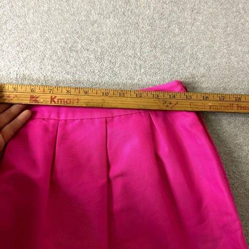 Annie Griffin  Womens Skort Size 6 Silk Pink Barbiecore Skirt Built In Shorts