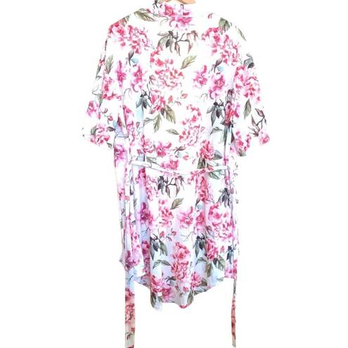 Show Me Your Mumu  Brie Pink Floral Short Sleeve Robe O/S