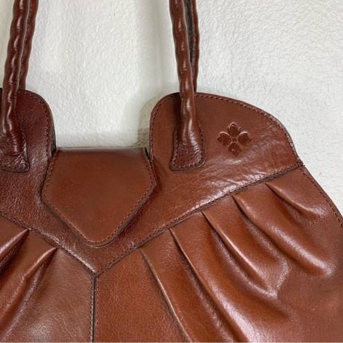 Patricia Nash  Lione Satchel Brown Leather Handbag