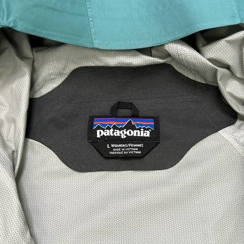 Patagonia  Blue Waterproof Rain H2No Performance Jacket Size Large