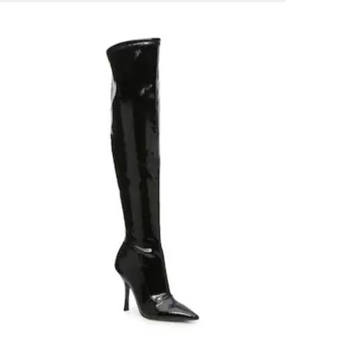 mix no. 6  patent knee high boots. 7.5