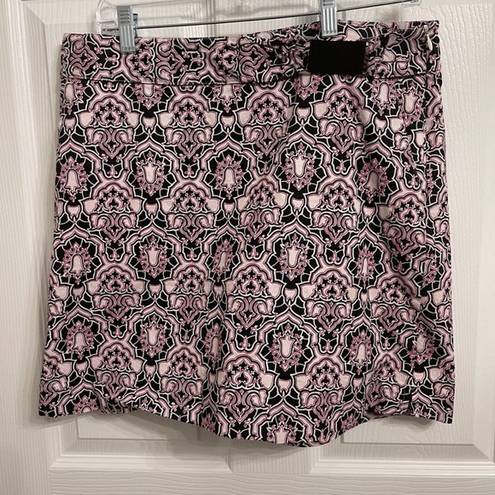 Liz Claiborne LizGolf Golfing skirt pink/black size 12 Hidden Shorts  athletic