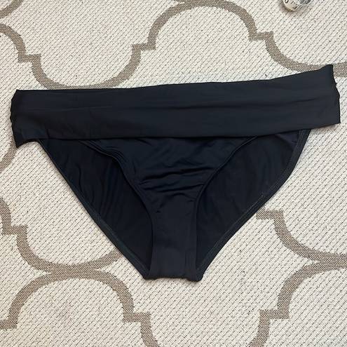 La Blanca  Island Goddess Shirred Band Hipster Bottom - Black, NWOT