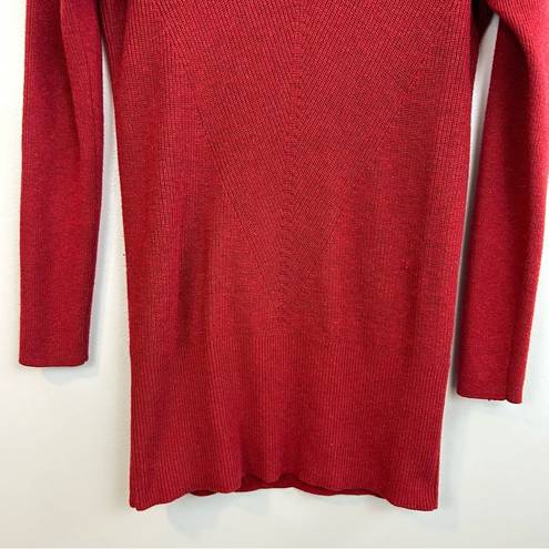 White House | Black Market WHBM Dark Wine Red Long sleeve Sweater Dress Size XS