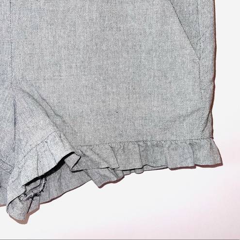 The Loft  Light Gray Mid-rise Ruffle Hem Side Zip Fabric Shorts