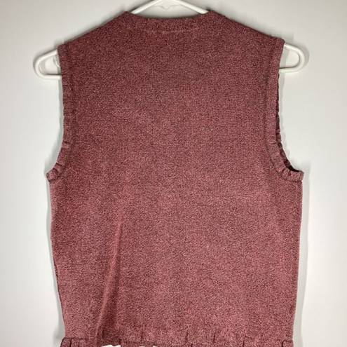 Club Monaco  italian yarn cropped knit Top Pinkish brown