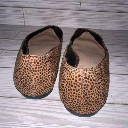 mix no. 6  Leopard Print Pointed Slide On Shoes Ballet Flats