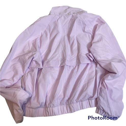 Adidas  Extra Large XL Lavender Windbreaker Jacket Back Vent Zipper Bomber Purple