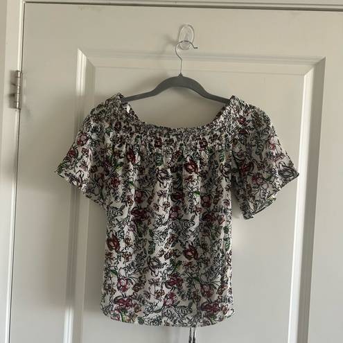 L'Agence - L’agence Lucia Off Shoulder Smocked Floral Blouse