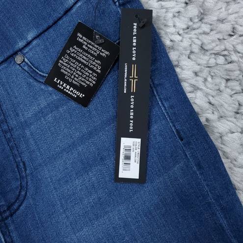 Liverpool  Sienna High Rise Pull On Skinny Jeans Harlow Blue Size 2 26 Stretch