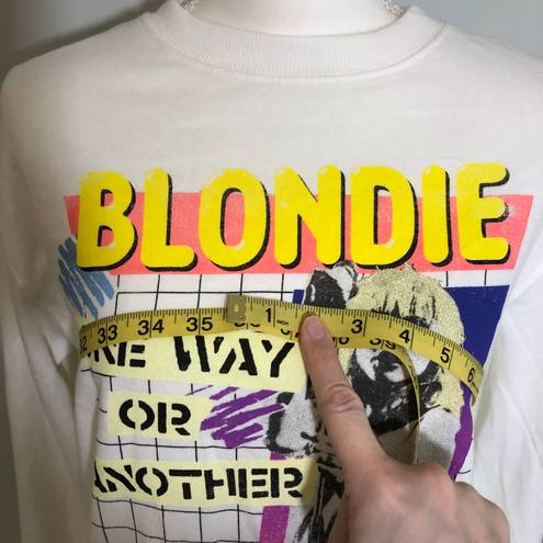 Blondie Apparel NWOT Blondie Sweatshirt Sweater Pullover White One Way Or Another Punk Pop New