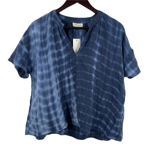 Just living  Blue Short Sleeve Tie Dye Top Size Small New