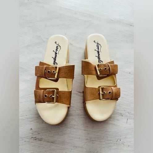 Free People Fiona Buckle Clogs Size 37 EUC $168