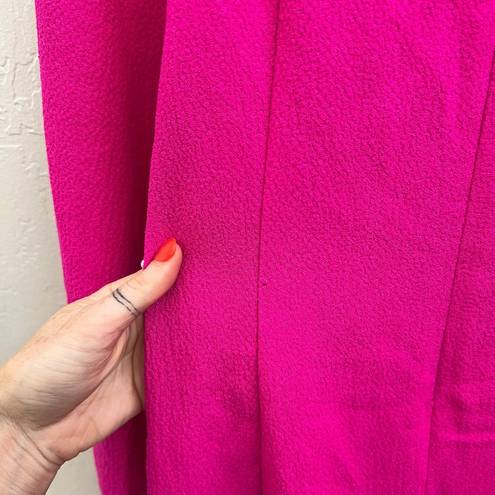 Black Halo NEW $390  Lanita Tie Neck Long Sleeve Dress in Vibrant Pink