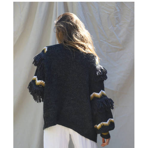 Jen's Pirate Booty  Dream Jacket Sweater Zip Front Cardigan Oversized