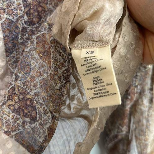 L'Agence L’agence silk blend sheer blouse size XS