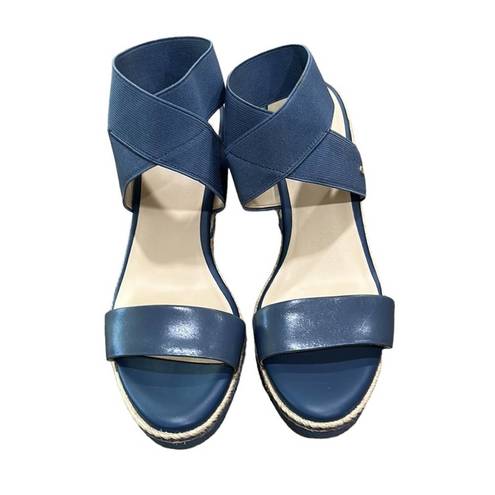 Cole Haan Cole Hann Cloudfeel Espadrille Wedge Sandal Blue Women’s Size 9