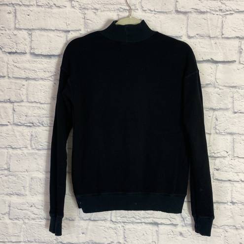 n:philanthropy  black cutout neck distressed sweatshirt