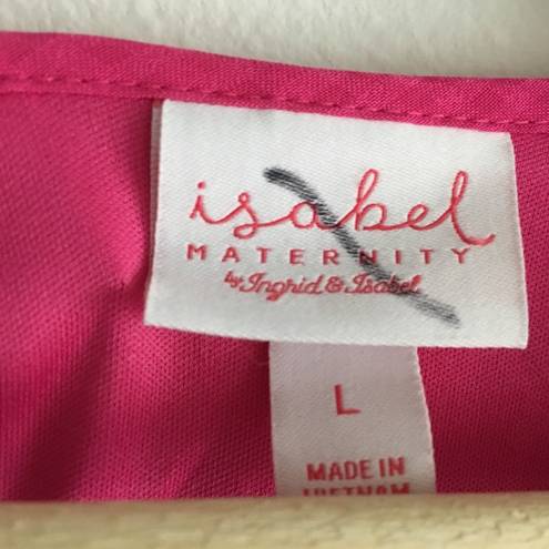 Isabel Maternity 3/$15 -  Crewneck Short Sleeves Dress Belt Pink‎ Womens S…