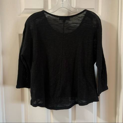 Absolutely Famous  Black 3/4 Sleeve Knit Blouse S